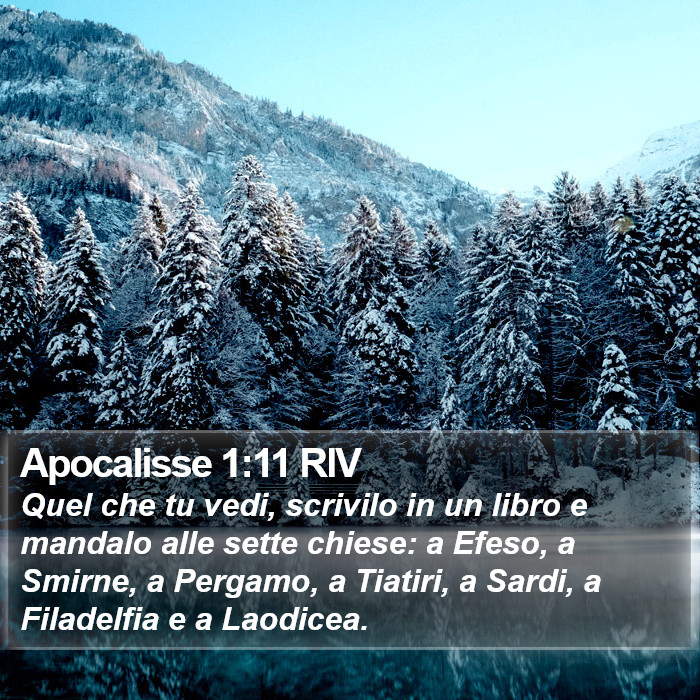 Apocalisse 1:11 RIV Bible Study