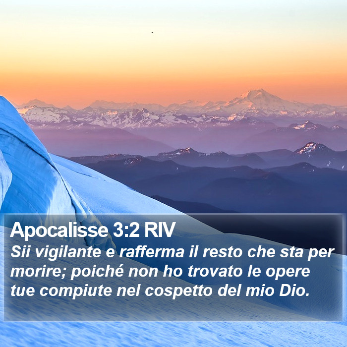 Apocalisse 3:2 RIV Bible Study