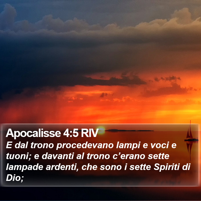 Apocalisse 4:5 RIV Bible Study