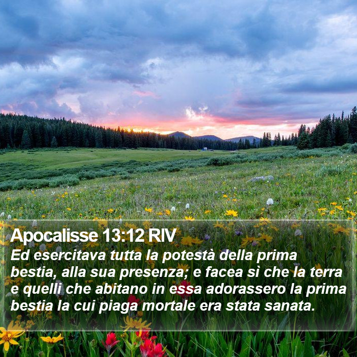 Apocalisse 13:12 RIV Bible Study