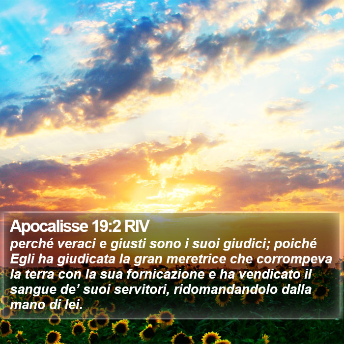 Apocalisse 19:2 RIV Bible Study