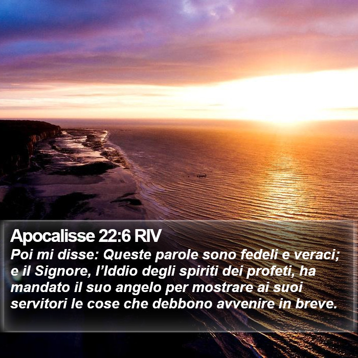 Apocalisse 22:6 RIV Bible Study