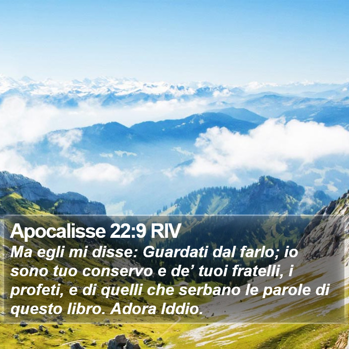 Apocalisse 22:9 RIV Bible Study