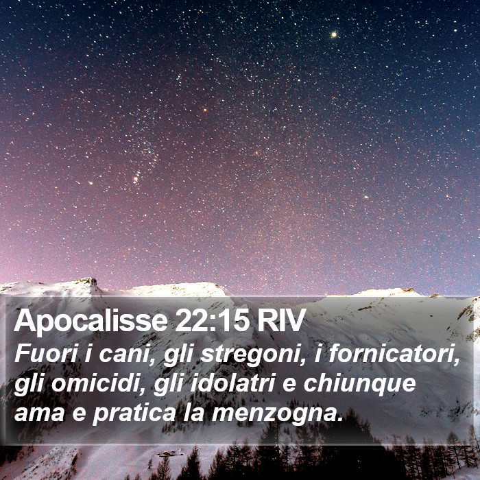 Apocalisse 22:15 RIV Bible Study
