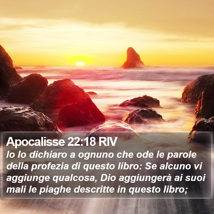 Apocalisse 22:18 RIV Bible Study