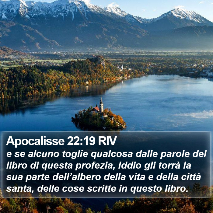 Apocalisse 22:19 RIV Bible Study